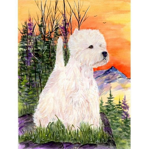 Westie Canvas Flag - House Size, 28 x 40 in.