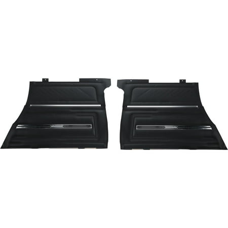 Rear Coupe Door Panel - PUI Interiors PD280C Rear Door Panel, 1966 Chevelle Coupe, Black