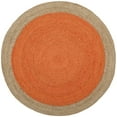 thumbnail image 2 of SAFAVIEH Natural Fiber Cebrail Braided Jute Area Rug, Orange/Natural, 6' x 6' Round, 2 of 2