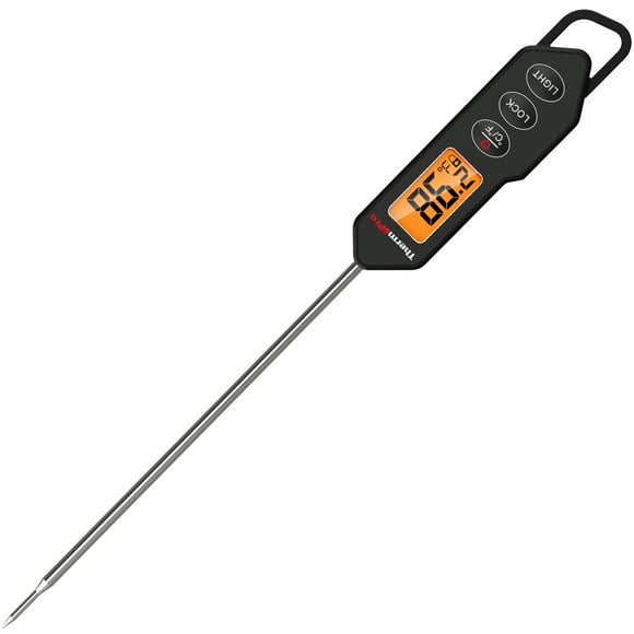 ThermoPro TP01HW Digital Meat Thermometer for Cooking, Candy Thermometer with Long Probe, Instant Read Thermometer for Kitchen Smoker Oil Deep Fry BBQ Grill, Food Thermometer with Backlight