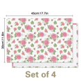 thumbnail image 3 of Pioneer Flower Floral Print Pattern Summer Linen Placemats Set Of 4, Washable Non-Slip Heat Resistant Table Mats for Kitchen, 12x18 Inch, 3 of 6