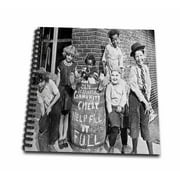 3dRose Our Gang 1920s Black and White - Mini Notepad, 4 by 4-inch
