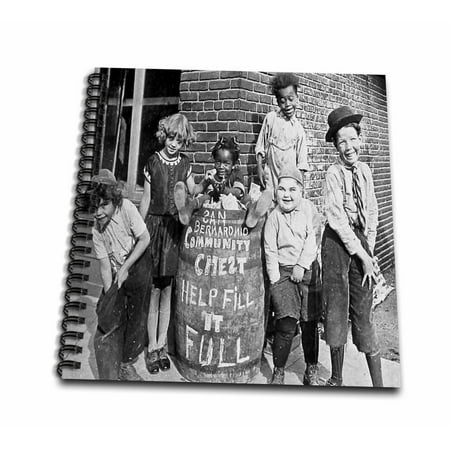 3dRose Our Gang 1920s Black and White - Mini Notepad, 4 by 4-inch