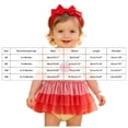 thumbnail image 5 of Karoyedx Baby Girl Summer Dress Newborn Infant Baby Girl Smocked Bubble Summer Short Sleeve Romper Dress Bow Onesie + Headband Red Size,12-18 Months, 5 of 8