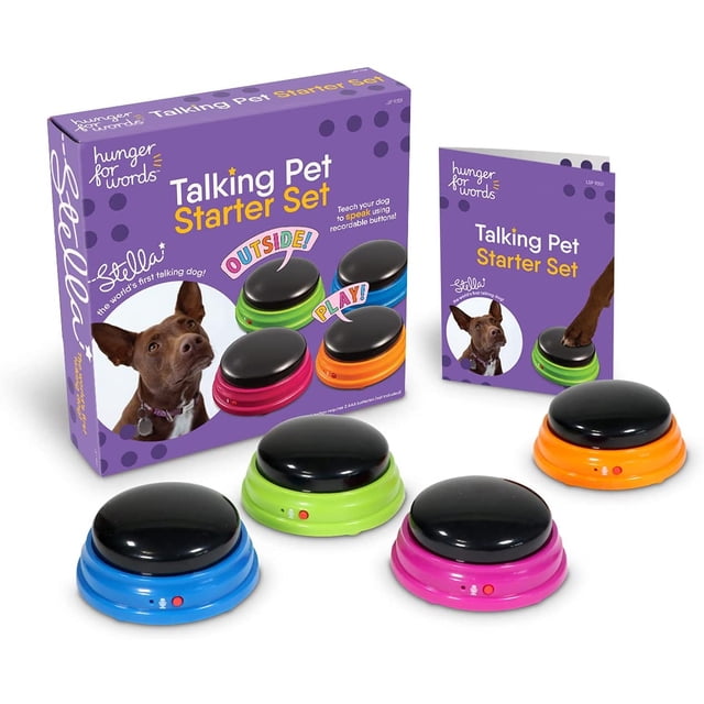 Hunger for Words Talking Pet Starter Set, Botones grabables Hunger for Words Hunger for Words