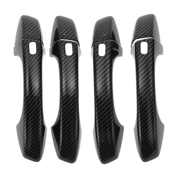 Recubrimiento de manija de puerta inteligente para 4 puertas Unique Bargains, recubrimiento de manija de puerta lateral, para VW Golf 2013-2020, ABS Fibra de Carbono Negra 1 juego