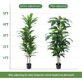 thumbnail image 7 of 5 FT Dracaena Artificial Tree with Plastic Pot, Lifelike Faux Tropical Yucca Floor Plant for Home Office Living Room Decor, 7 of 7