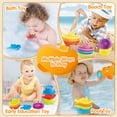 thumbnail image 5 of ﻿ Norkbeng Baby Bath Toys for 6-12-18 Months Infant,15 PCS Toddler Beach Pool Toy Water Toy,with Floating Boats, Stacking Cup Shower,Birthday Gift for Boys Girls, 5 of 11