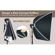 LINCO LED Softbox Lighting Kit 20x28 85W 5500K Photography Studio Lighting with Carrying Bag AM289