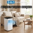 thumbnail image 2 of Garvee 10000 BTU Portable Air Conditioner – 3-in-1 Cooling, Fan & Dehumidifier – Remote Control, Quiet, 24H Timer, Window Kit – Cools Up to 450 sq ft – Perfect for Bedroom, Living Room, Dorm, 2 of 11