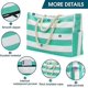 thumbnail image 2 of Bolsas de playa, bolsas de playa grandes para mujer: bolsa de playa de lona impermeable y resistente a la arena con cremallera, 2 of 4