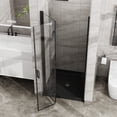 thumbnail image 5 of 36-37.2"W x 72"H Bifold Pivot Shower Door, 1/4"(6mm) Glass, Black, Foldable, 5 of 8