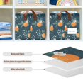 thumbnail image 4 of Yayeee Foldable Storage Basket for Shelves with Handles Waterproof Cloth Bins, Blue Oranges, 4 of 7