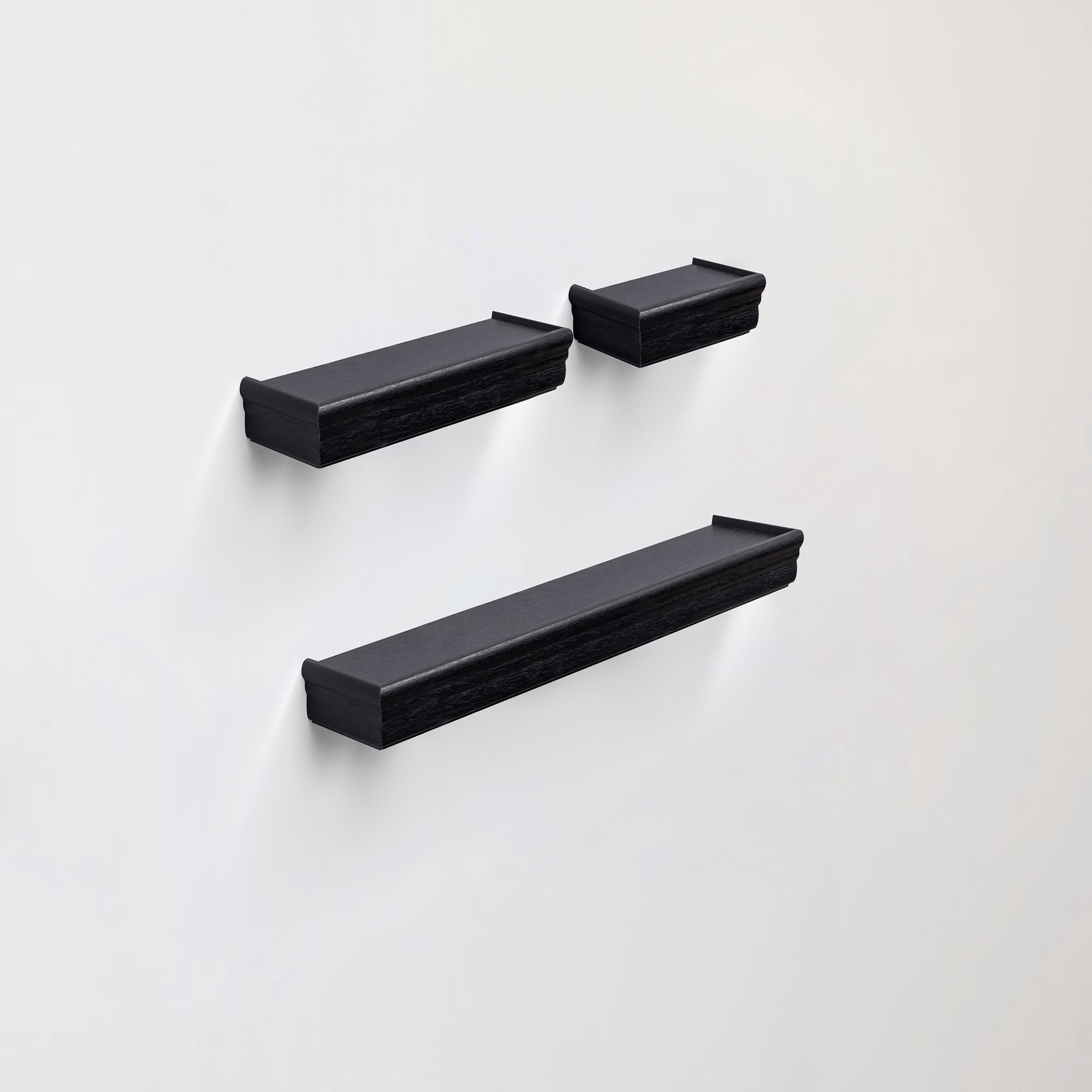 MAYEERTY 3-Piece Floating Shelves with Invisible Brackets, Wood Mounted Display Rack, Modern Wall Organizer for Bedroom Living Room Kitchen