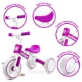 thumbnail image 4 of Triciclo XIAPIA 5 en 1 para 1 a 5 años con pedal extraíble, color morado, 4 of 7