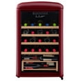 thumbnail image 1 of 30 Bottle Freestanding Retro Wine Cooler in Wine Red, 1 of 9