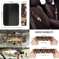 thumbnail image 3 of Yuyamidu Boston Terrier Car Interior Sets Car Front Back Seat Covers Steering Wheel Cover Seatbelt Pad Trash Bin Red Rose Rearview Mirror Cover Coasters Keychain Lipstick Holder 13pcs Auto Accessory, 3 of 5