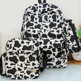 thumbnail image 4 of HUISZJ 3-In-1 School Bag Set, Cow Pattern Bookbag with Lunch Box, School Backpack Set for School Women College (Style 1), 4 of 7