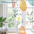 thumbnail image 4 of Yayeee Window Curtains Light Filtering 63"x42" Grommet Panel Pair Home Living Room Decor, Floral Easter Eggs, 4 of 7