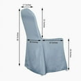 thumbnail image 4 of BalsaCircle 10 Dusty Blue Solid Polyester Banquet Chair Covers Slipcovers Linens, 4 of 8