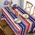 thumbnail image 2 of 4th of July Tablecloth 60 x 84 inch Memorial Day Patriotic Table Cloths Waterproof American Flag Table Cloth for Rectangle Table, 2 of 6
