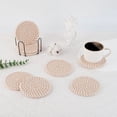 thumbnail image 5 of Cterwk 6 Pcs Drink Coasters，Cotton Woven Coaster Set for Home Decor Tabletop Protection Suitable for Kinds of Cup，7.1 inch, 5 of 7