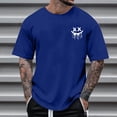 thumbnail image 3 of T-Shirts à Col Rond pour Hommes Séchage Rapide Imprimé Polyester, Coupe 3D Col Rond Haut Athlétique pour Gym, Course, Cyclisme & Décontracté, 3 of 4