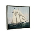 thumbnail image 3 of Stupell Industries Vintage Nautical Yacht Transportation Painting Gray Floater Framed Art Print Wall Art, 31 x 25, 3 of 9