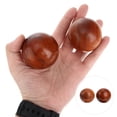 thumbnail image 1 of SHINYPASING 2 Pcs Masseur à Main Rouleau Bois Brun Foncé Soulagement du Stress Temps Libre, 1 of 7