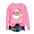 thumbnail image 5 of Frostluinai Santa Claus Sweatshirts Women Crew Neck Ugly Christmas Pullover Long Sleeve Xmas Print Sweat Shirts Marry Christmas Gifts, 5 of 7