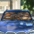 thumbnail image 4 of ALAZA Highland Cows Flower Windshield Sun Shade Car Foldable Sun Visor Block UV Rays Protector 57"x31.5", 4 of 8
