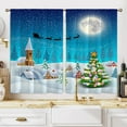 thumbnail image 5 of Goory Christmas Window Curtain Slot Top Window Treatments Rod Pocket Window Drapes Style B W:42''x L:91'', 5 of 6