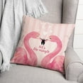 thumbnail image 3 of Creative Products Flamingo Mistletoe Valentines 18 x 18 Spun Poly Pillow, 3 of 3