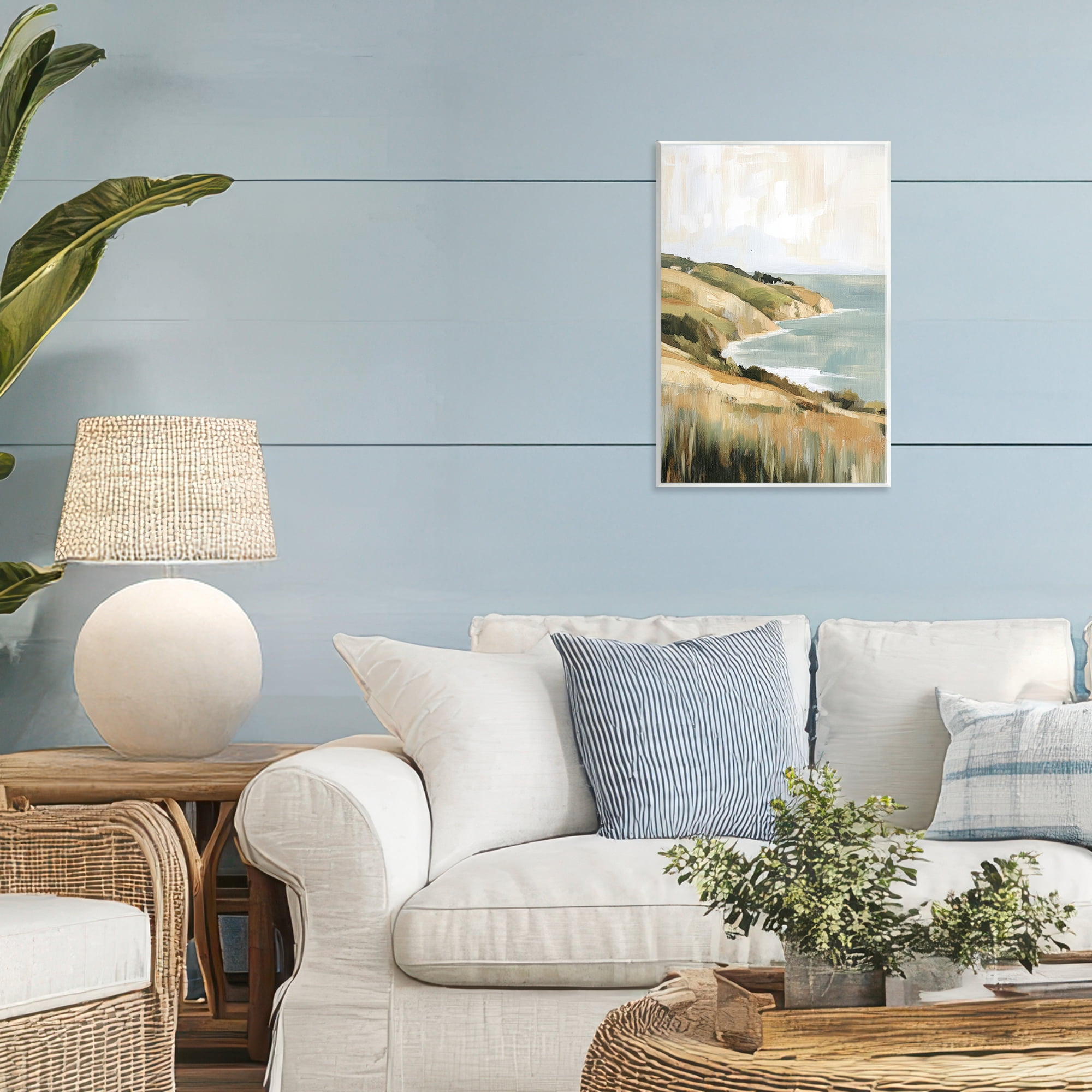 Stupell Industries Serene Cliff Coast Landscape Wall Plaque Art, design by Petal Prints Design
