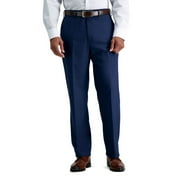 Men's Haggar® Premium Classic-Fit Flat-Front Stretch Suit Pants Color: Blue Weave Size: 38X32