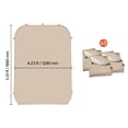 thumbnail image 2 of Sun Shade Sail Canopy Covers Pack of 3 10 x 9.2 ft Screen House Tent Fit 5.51 x 4.23 ft 300D Oxford Silver Coated Fabric Sun Protection Outdoor Beige, 2 of 12