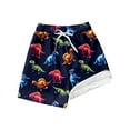 thumbnail image 3 of TOOYOU Boys Shorts Fashion Swim Trunks With Compression Liner Stretch Swim Shorts Size 10-12 Years , Black, 3 of 3
