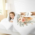 thumbnail image 4 of Castle Fairy Boys Girls Highland Cattle Full Size Comforter Sets 3-Piece,Chic Floral Flowers Bedding Comforter Set,Farmhouse Animal Lightweight Bedding Sets,Microfiber Bedroom Decor,Reversible, 4 of 8