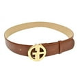 thumbnail image 3 of Giani Bernini Women's Signature-Buckle Panel Belt, Khaki, Large, 3 of 4