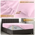 thumbnail image 6 of Lux Decor Collection California King 6 Piece Sheets Set - Microfiber 16 Inch Deep Pocket Bed Sheets - Pink, 6 of 11