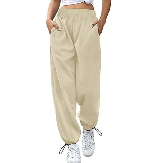 Pantalones deportivos de pierna ancha con cordón informal para mujer de estilo europeo y americano de otoño Pantalones de pierna ancha para mujer