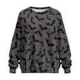 thumbnail image 4 of HELLHERO Bat Spider Web Print Sweatshirt for Women Soft Loose Crewneck Pullover Tops Casual Warm Long Sleeve Sweatshirt Size XL, 4 of 7