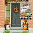 thumbnail image 3 of Thanksgiving Fall Garden Flag 28x40 Inch Grateful Thankful Blessed Double Sided Welcome Large Burlap Autumn Holiday Yard Sign Outside Outdoor House Decoration, 3 of 6