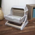 thumbnail image 2 of Caja de Arena Semi-Automática Le You Pet Blanca y Marrón Leche con Limpieza Rápida de Lujo para Gato, 2 of 6