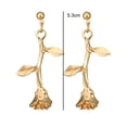 thumbnail image 5 of SPRING PARK Vintage Women Rose Flower Earrings Rhinestone Long Drop Earrings, 5 of 8