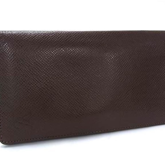 Pre-Owned LOUIS VUITTON Louis Vuitton Porte-Valeur Carte Credit Wallet M30398 Grizzly Taiga...