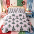 thumbnail image 2 of Manfei Rustic Christmas Candle Bed Spread Queen,Winter Holiday Queen Coverlet Set,3-Piece,1 Quilt and 2 Pillowcases, 2 of 7