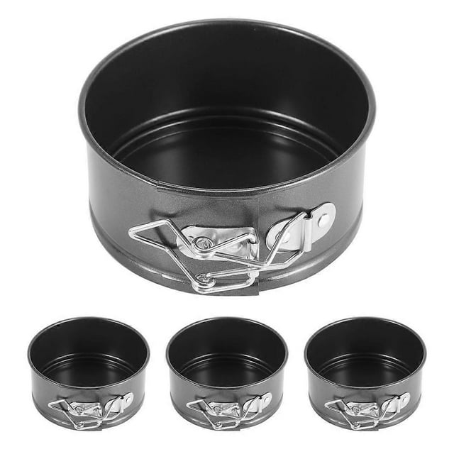 4-Inch Mini Springform Pan Set - 4 Piece Small Cheesecake Pan For Mini Cheesecakes, Pizzas and Quic