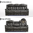 thumbnail image 6 of Comfort Stretch 3-Seater Manual Recliner Sofa with Wireless Charger,Zero Gravity,LED Light,USB Ports,Recessed Power Strip ,Reclining Couch with Cup Holders Loveseat for Living Room Faux Leather,Black, 6 of 7