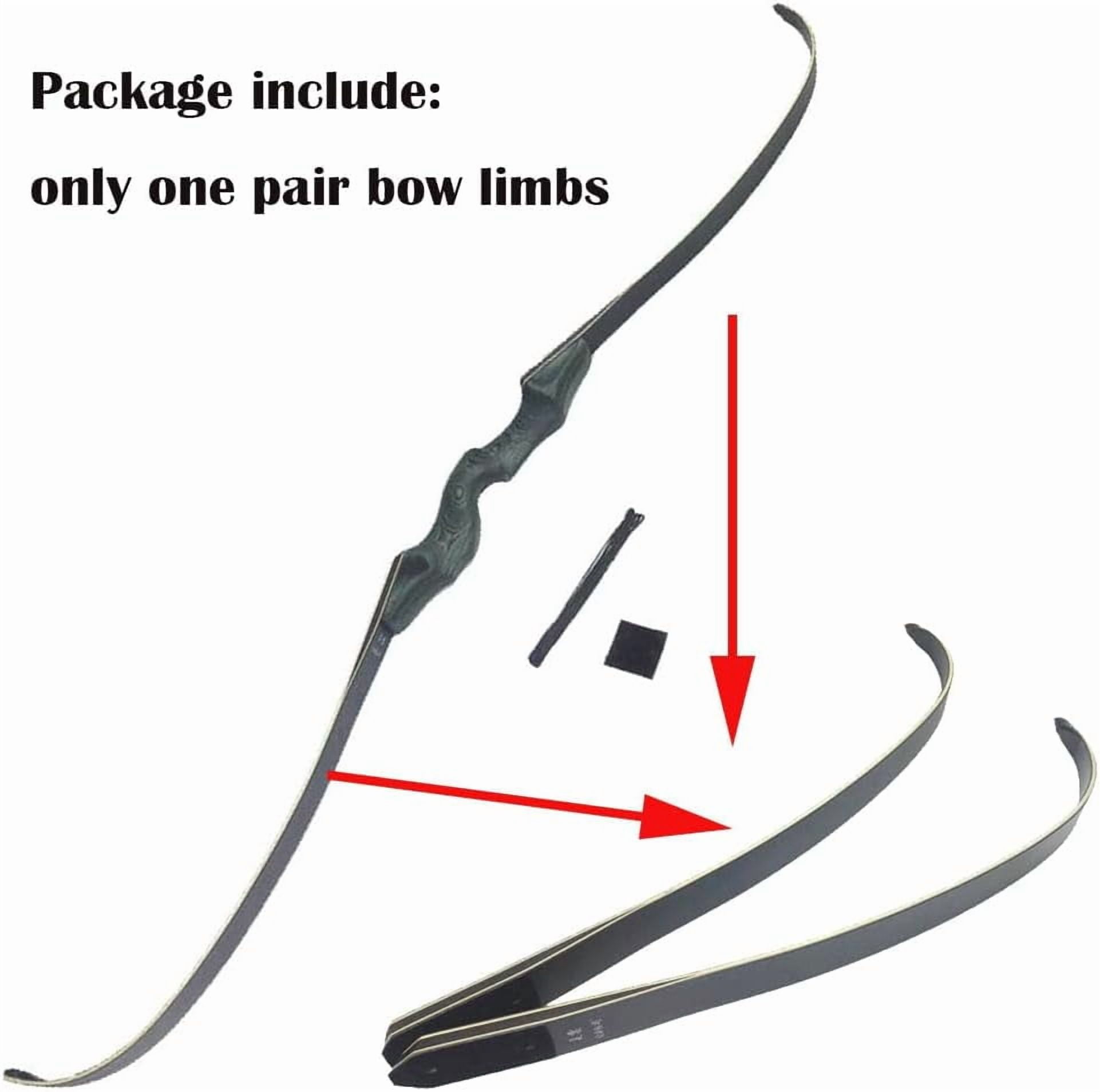 Black Hunter Original Takedown Recurve Bow Limbs 20-65 Lbs Replacement Bow Limbs Only for 60" Recurve Bow